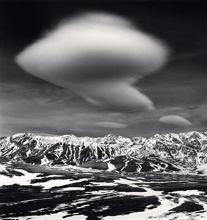 Michael Kenna, Curious Cloud, Campo Imperatore, Abruzzo, Italy, 2016.  Michael Kenna