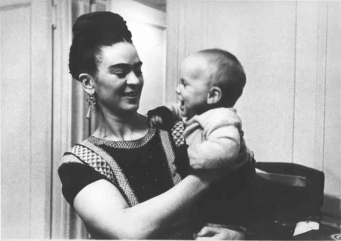 Lucienne Bloch, Frida with her godson, New York City, NY, 1938.  Lucienne Bloch