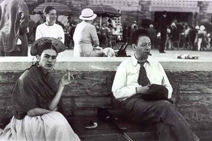 Lucienne Bloch, Frida with the ice cream cone, Jones Beach, NY, 1933.  Lucienne Bloch