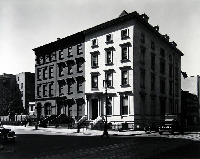 Berenice Abbott, Fifth Avenue Houses, Nos. 4, 6, 8, 1936.  Berenice Abbott/Commerce Graphics/Getty Images. Courtesy of Howard Greenberg Gallery, New York