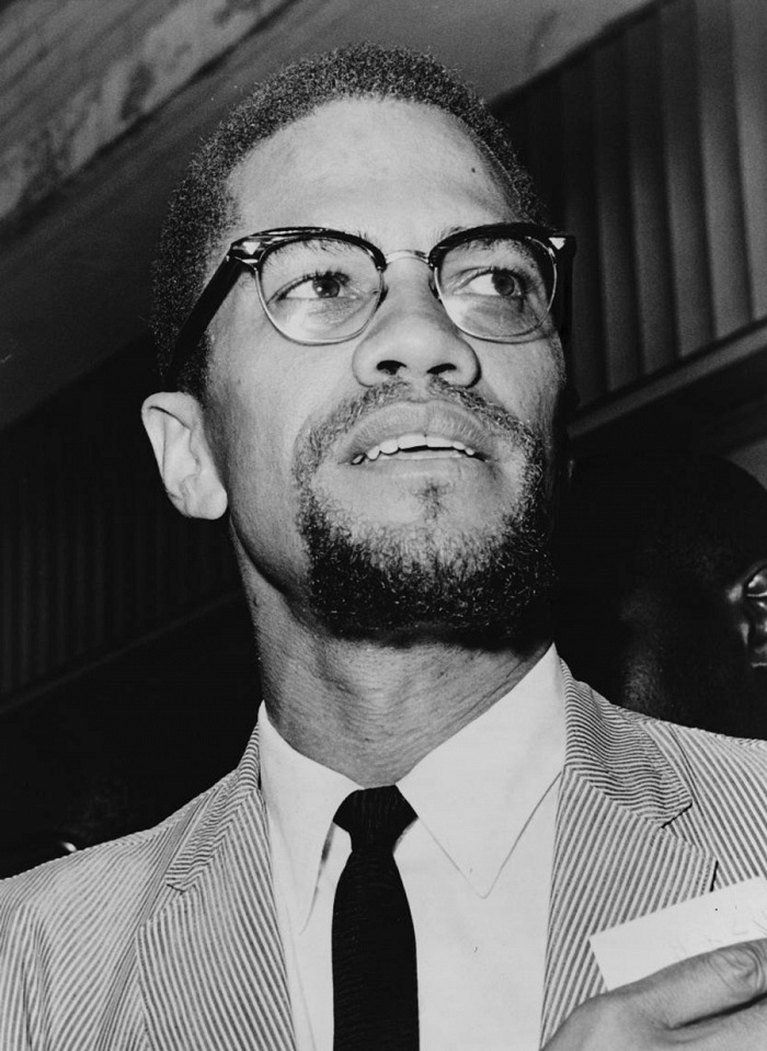 Herman Hiller, Malcolm X (1925  1965) allinterno del tribunale del Queens. Queens, New York, N.Y., U.S.A., 1964.  Herman Hiller. Courtesy New York Work Telegram and The Sun Newspaper Photograph Collection/The Library of Congress