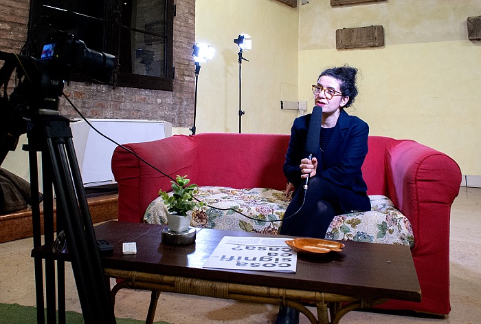 Zhenia Sveshinsky, Responsabile dell'Unseen Book Market, durante l'intervista rilasciata a FPmag nell'ambito di Fruit Exhibition 2017.  Stefania Biamonti/FPmag