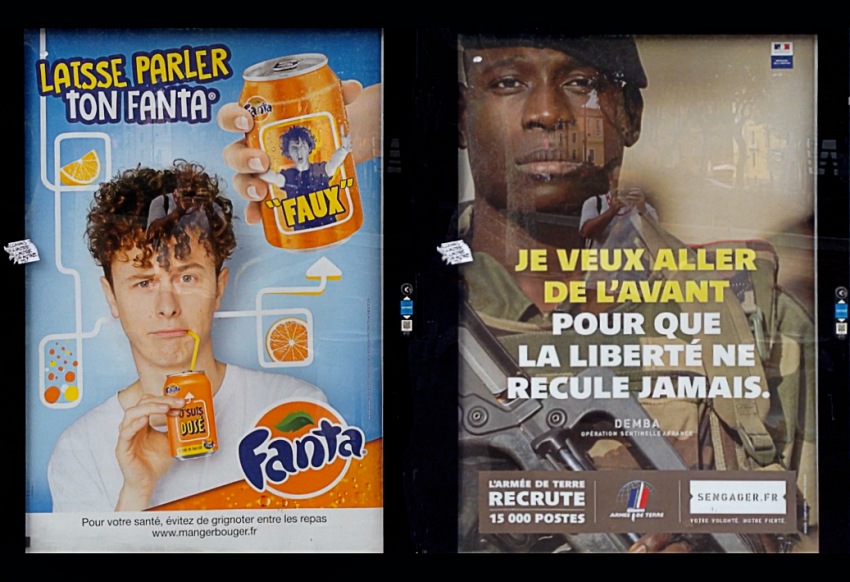 Advertisement Fanta and Opration Sentinelle. Perpignan, september, 4th 2016.  FPmag.