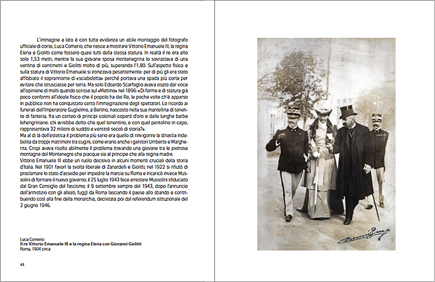 Dal libro Storia d'Italia in 100 foto, dal capitolo 1860  1918 a cura di Vittorio Vidotto, pagine 172-173.