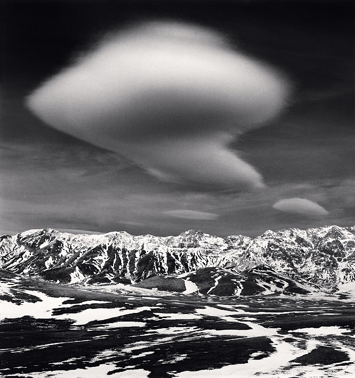 Michael Kenna, Curious Cloud, Campo Imperatore, Abruzzo, Italy, 2016.  Michael Kenna