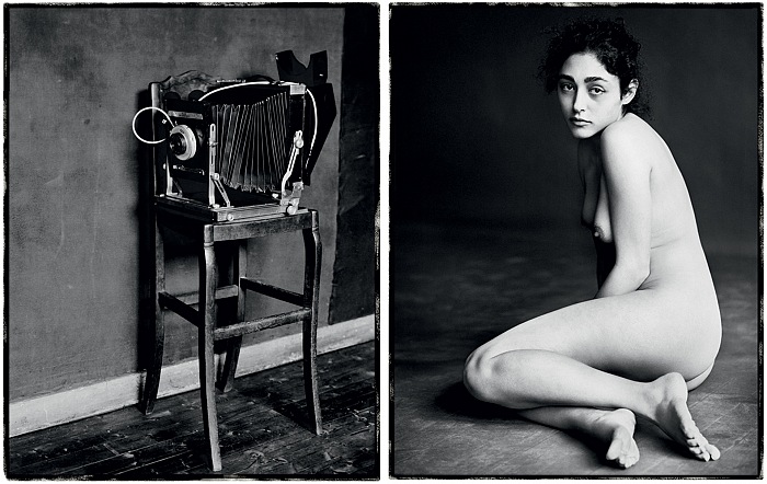 Paolo Roversi, My camera and Golshifteh, Paris, 2017.  Paolo Roversi. Courtesy Fondazione Sozzani