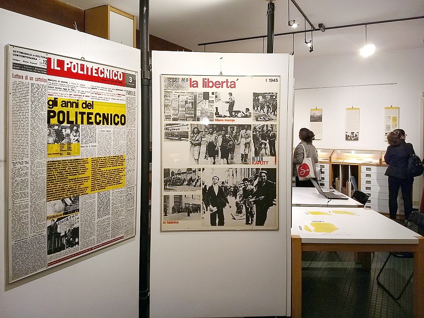 Un momento della visita alla mostra 1978-2018. Quaranta anni di cultura a Milano negli archivi della Fondazione.  Pio Tarantini.