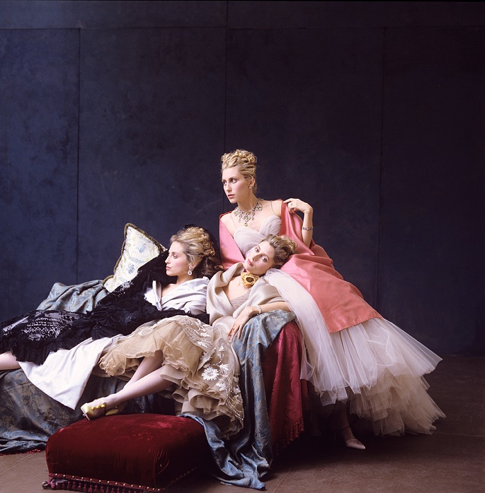 David Seidner, Pia Getty, Princess Alexandra von Furstenberg, Princess Marie‐Chantal of Greece, ca. 1995.  International Center of Photography, David Seidner Archive / Courtesy Galleria Carla Sozzani, Milano