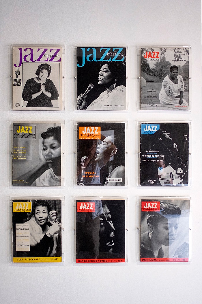 Salvo Veneziano, Un momento della visita alla mostra Jazz Power! Jazz Magazine, Vingt ans d'avant-garde (1954-1974). © Salvo Veneziano/FPmag/Palermofoto.