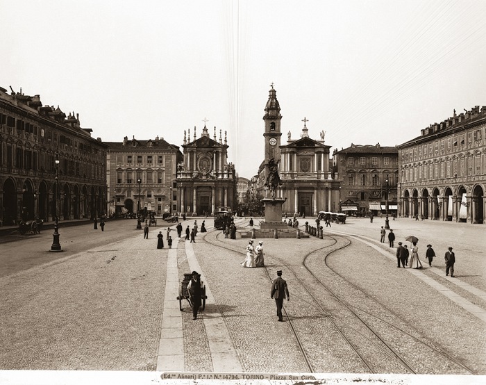 Torino. Piazza San Carlo (stampa moderna). © Fratelli Alinari - Firenze