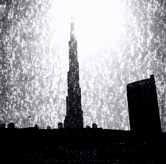 Ziad Antar, Burj Khalifa II, 2010. Gelatin silver print, 120x120 cm. Courtesy Ziad Antar and Almine Rech Gallery