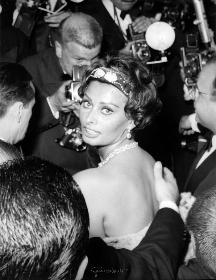 Giancolombo, Sophia Loren, Festival del Cinema di Cannes, 1958. © Giancolombo