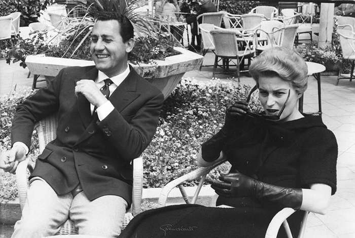 Giancolombo, Alberto Sordi e Silvana Mangano, Festival del Cinema di Cannes, 1960. © Giancolombo